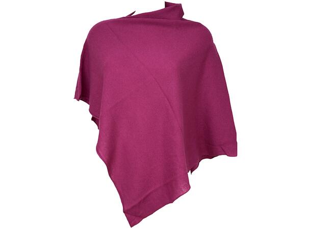 Dame Poncho ensfarget 60x60 fuksia 